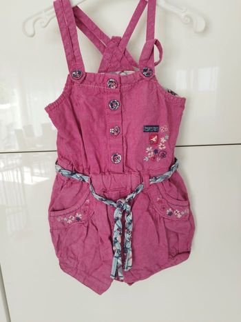 Combinaison short rose 12 mois sergent major 