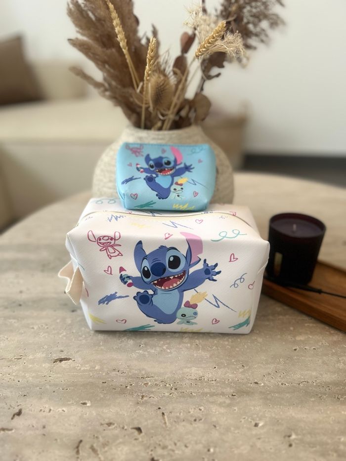 Ensemble trousse de toilette Stitch avec porte monnaie assortis - photo numéro 2