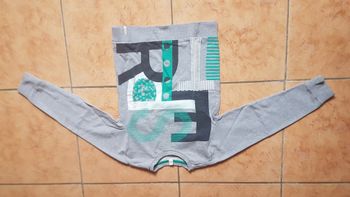 Sweat garçon 8-9 ans gris et vert Esprit