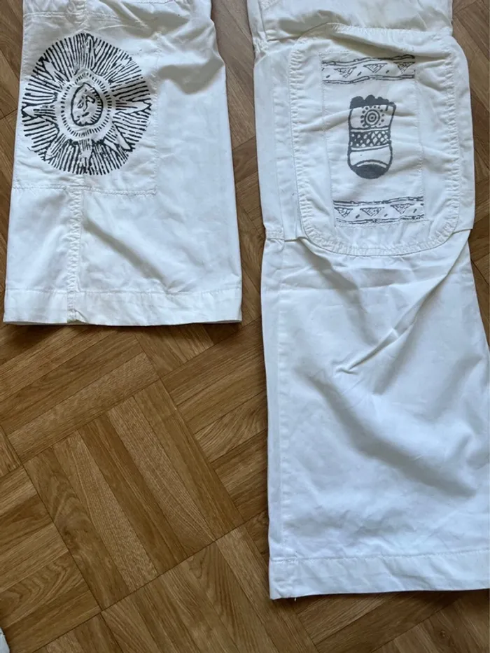 Pantalon à jambes larges blanc vintage Dondup - photo numéro 5