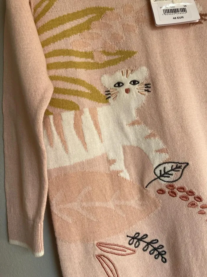 Robe Absorba 3 ans – Neuve avec étiquette – Maille fine motif chat - photo numéro 3