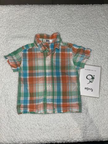 Chemise bébé orange/verte/bleu