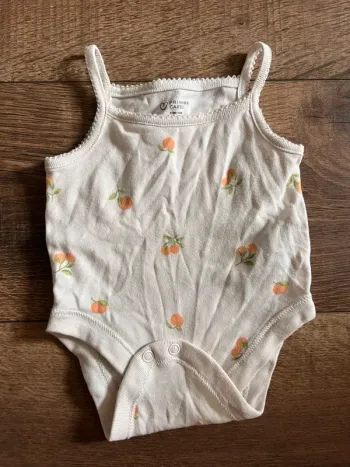 Body débardeur avec orange 0-3 mois