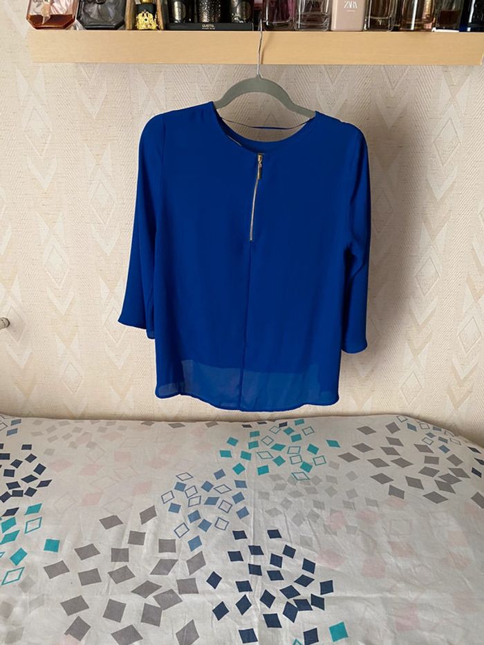 Superbe belle blouse fluide bleu électrique Primark taille 38 - photo numéro 5