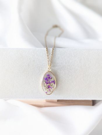 Collier fleurs séchées