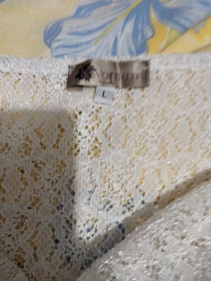 Haut sans manches tissu imitation dentelle - photo numéro 2