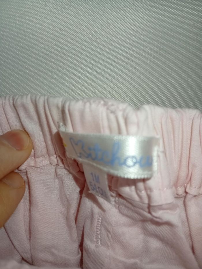Pantalon fille Kitchoun rose clair taille élastique taille 1 mois / 56 cm - photo numéro 2