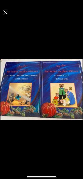 Lot 2 livres avec 4 contes enfants/ grand format