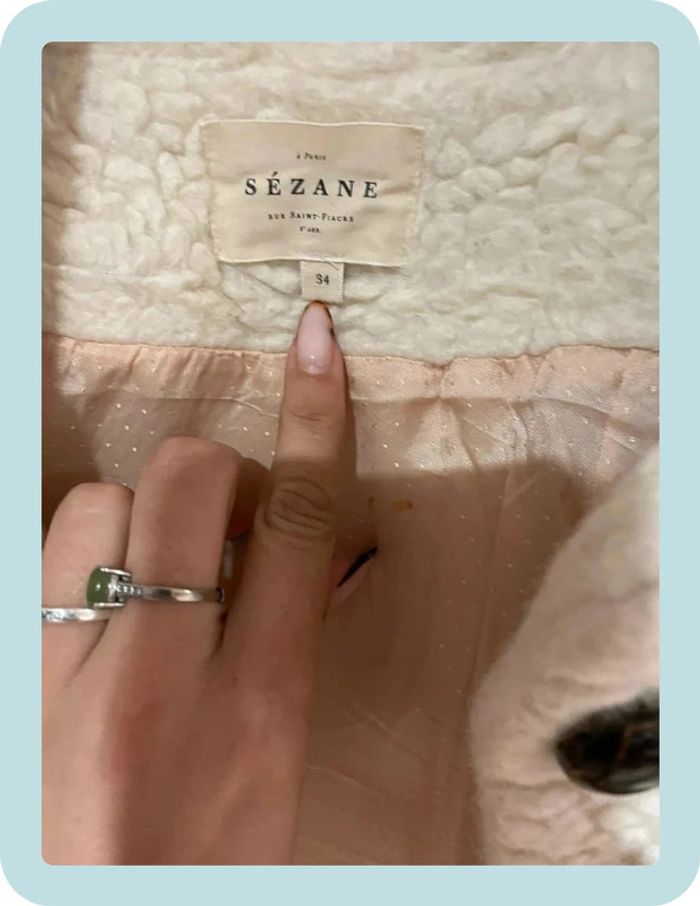 Manteau en laine effet mouton Sezane - photo numéro 4