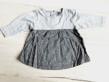 Vêtement bébé fille tunique grise étoiles Tape à l’œil 6 mois
