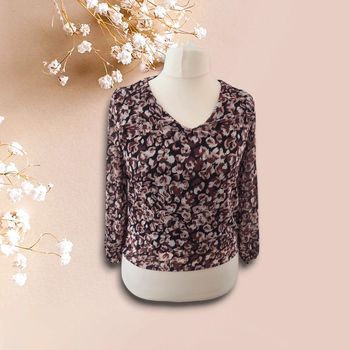 Blouse manches longues marron doublée - Taille unique - Femme