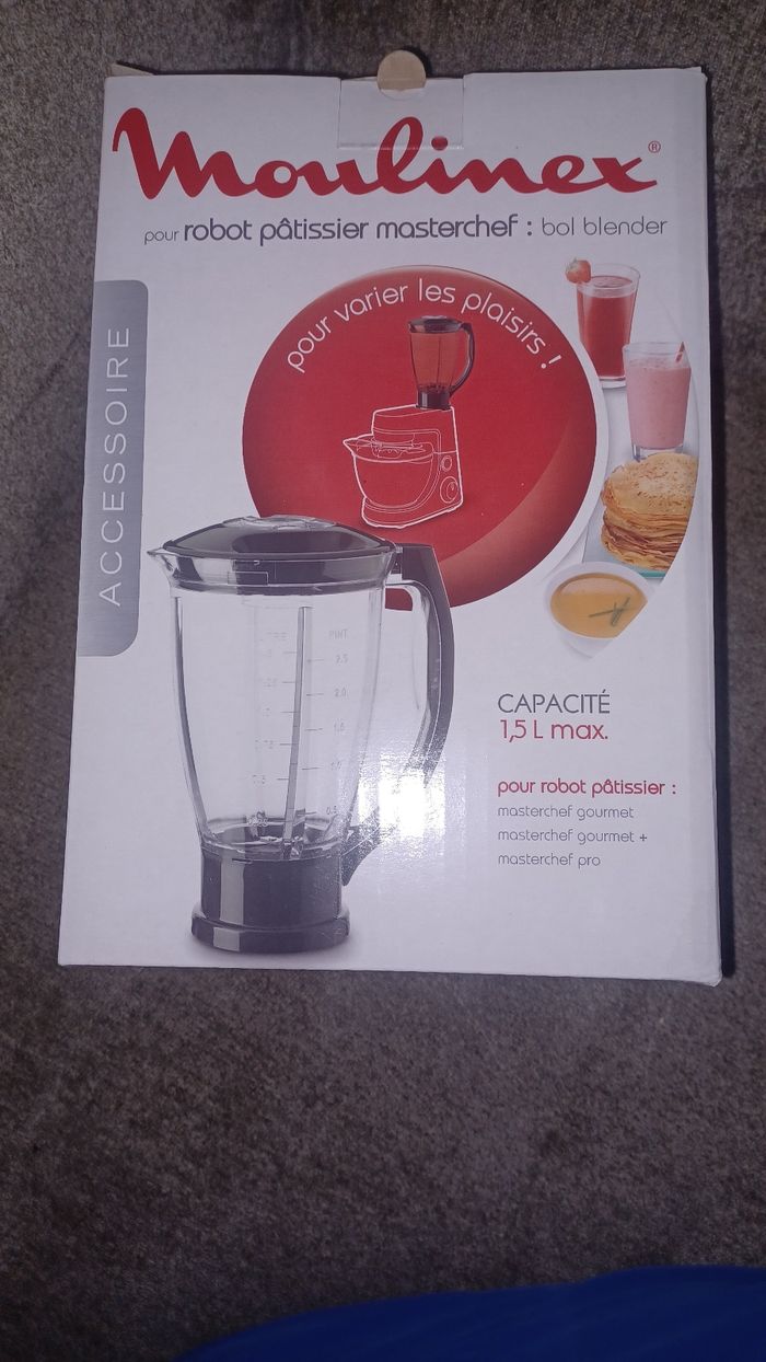 Accessoire moulinex bol blender pour robot patissier masterchef neuf