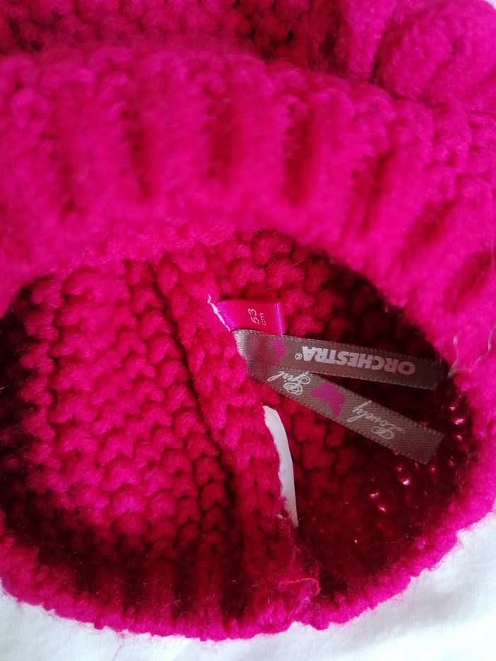 Bonnet rose fuschia Orchestra fille 3/5 ans #espanolitinafille3ans #espanolitinafille4ans - photo numéro 2