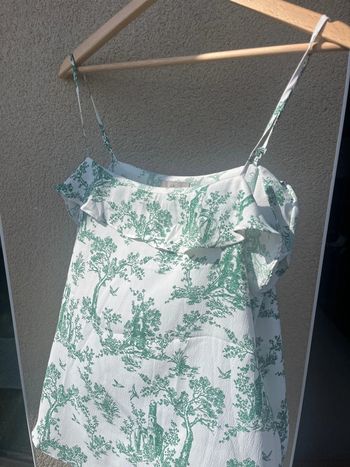 Débardeur, vert et blanc