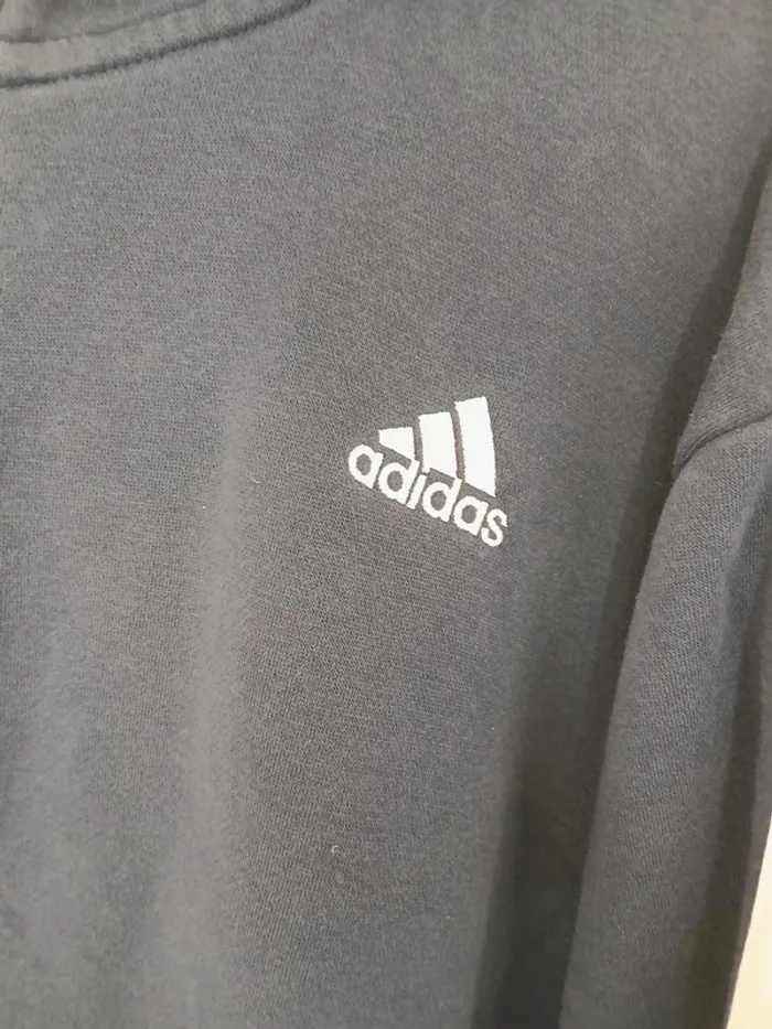 Gilet zippé pull sweatAdidas vintage bleu marine XXL - photo numéro 5