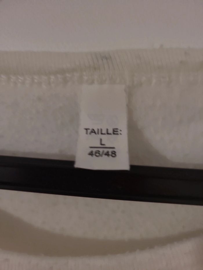 Pull homme manche longue blanc cassé Taille 46/48 BE - photo numéro 2