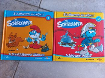 Lot de 2 livres les Schtroumpfs à la découverte des métiers