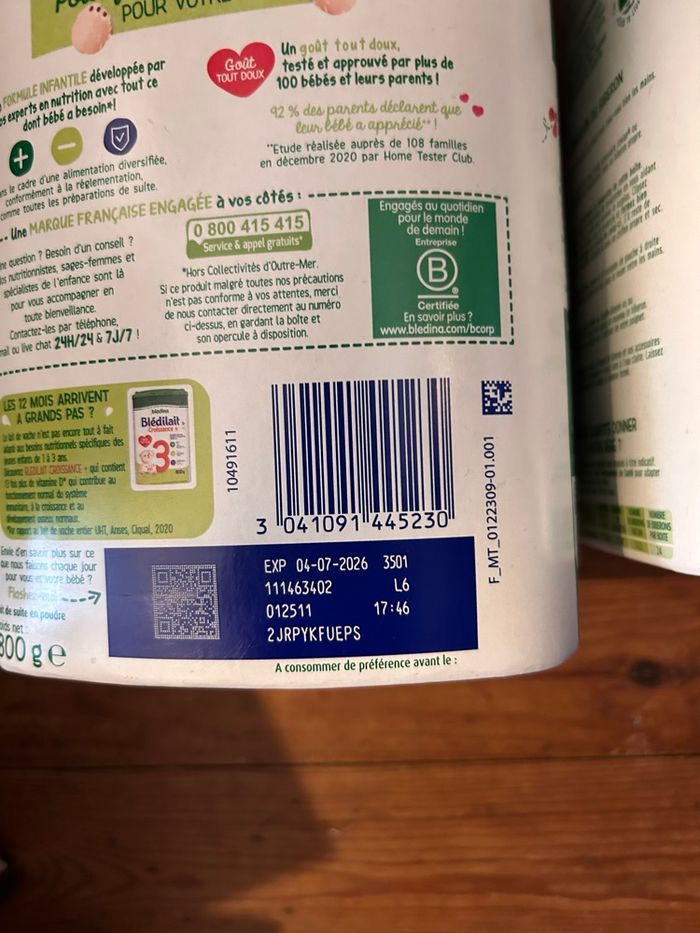 Lot de Lait et Céréales Blédina pour Bébé (6-12 Mois) - photo numéro 5