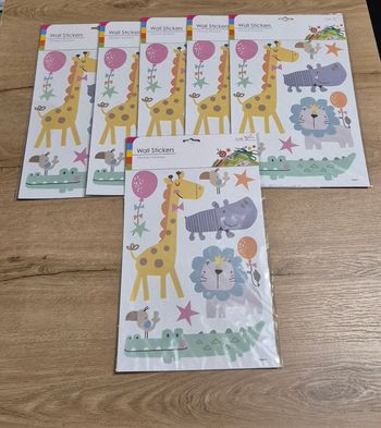 Lot stickers muraux animaux enfant