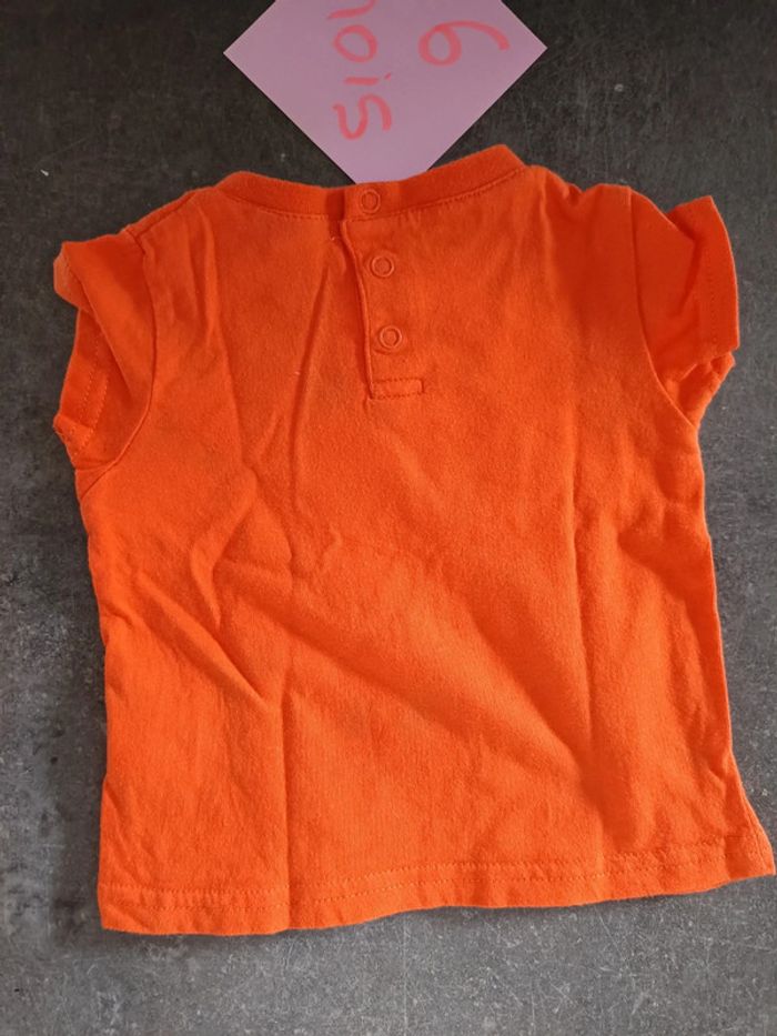 T-shirt orange Minnie 6 mois - photo numéro 3
