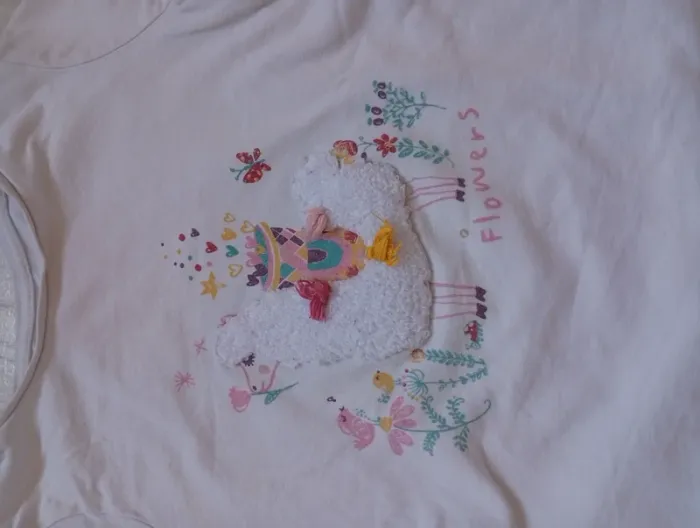 Haut t-shirt motif lama 3 ans - photo numéro 2