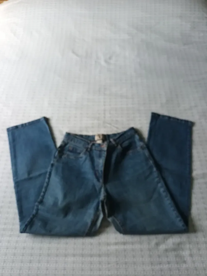 Ancien jeans extensible bleu foncé - photo numéro 3