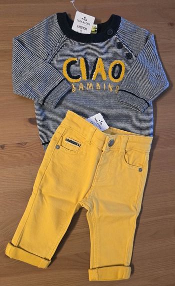 (NEUFS non portés) 🏷🏷🥰💙 superbe ensemble pull et jeans 3mois Garçon 💙🥰