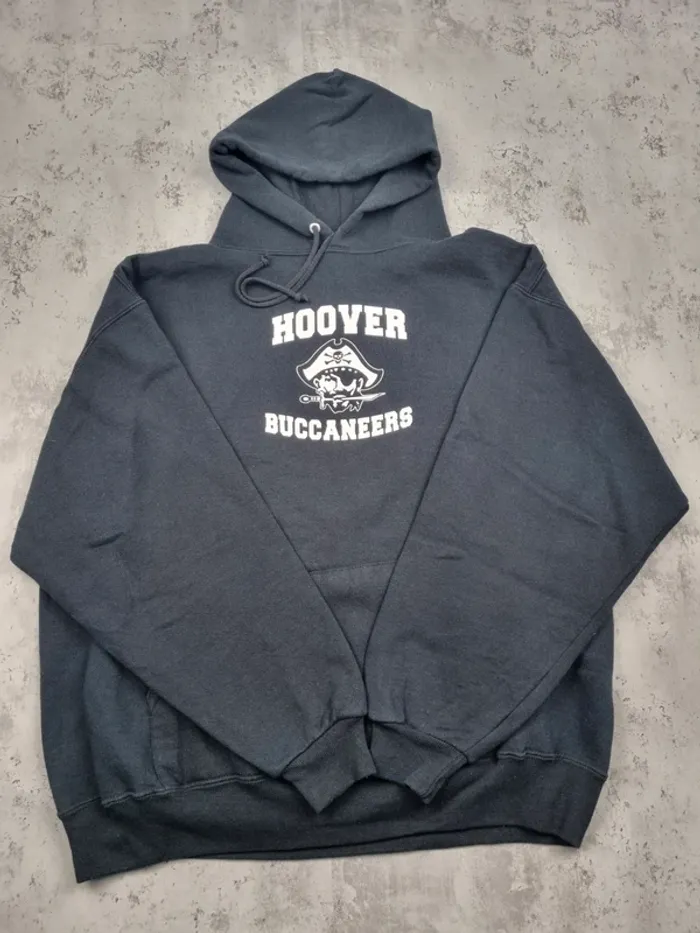 Sweat à capuche universitaire Hoover Buccaneers noir L Hommes (mesures en photos) - photo numéro 3