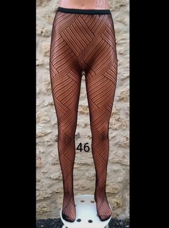 Collant résille motif fantaisie