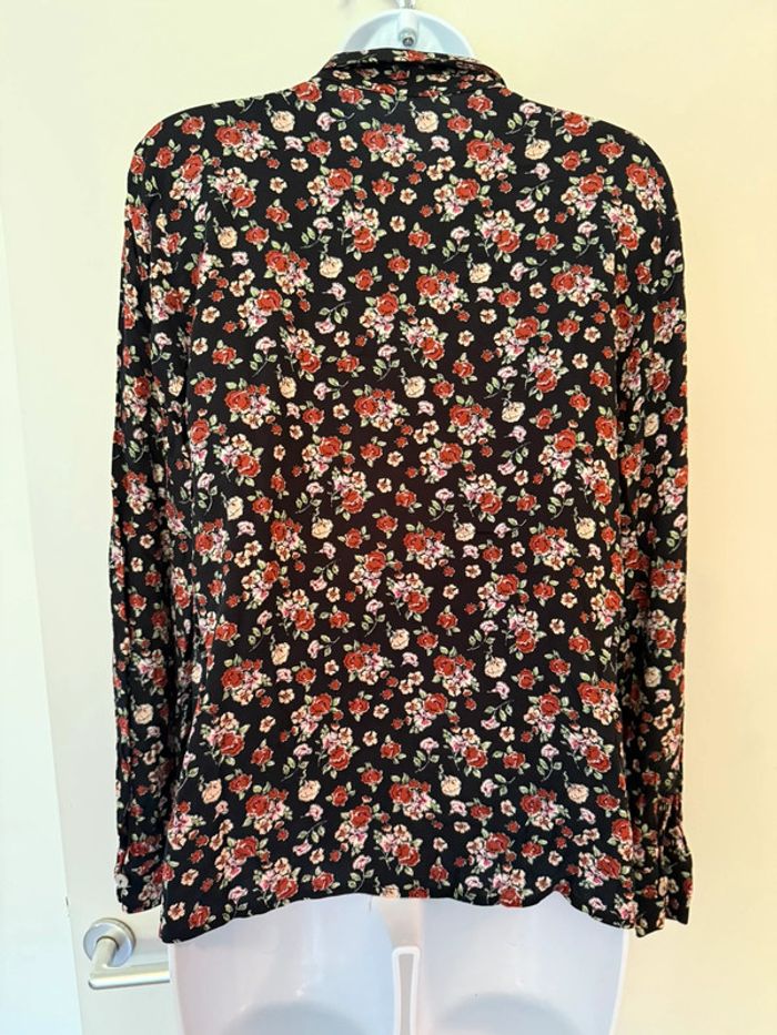 Chemise noire fleurie Mango - photo numéro 5