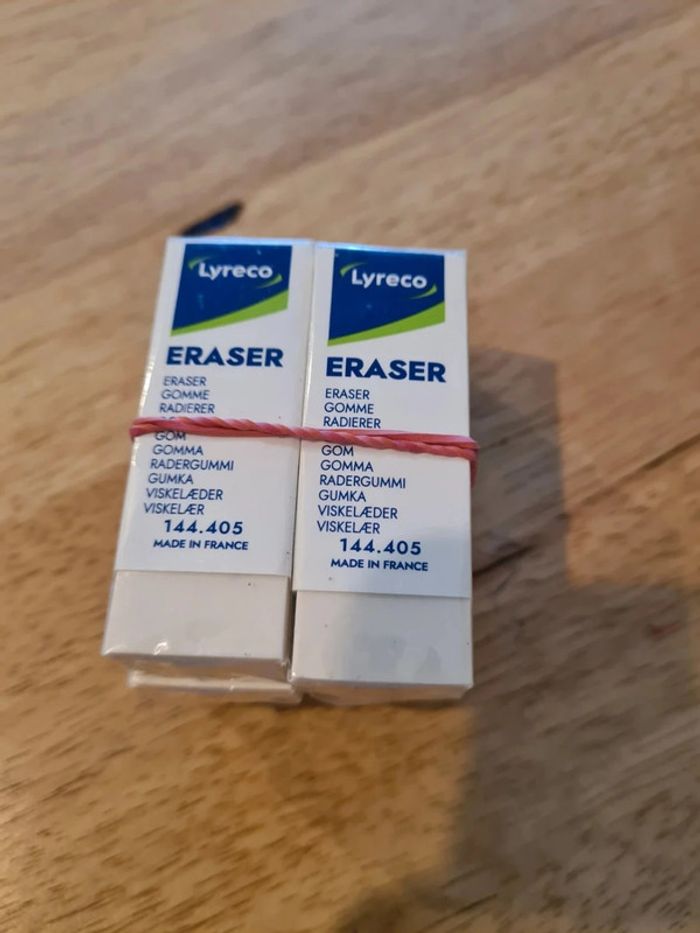 Lot 6 gommes Lyreco neuves - photo numéro 4