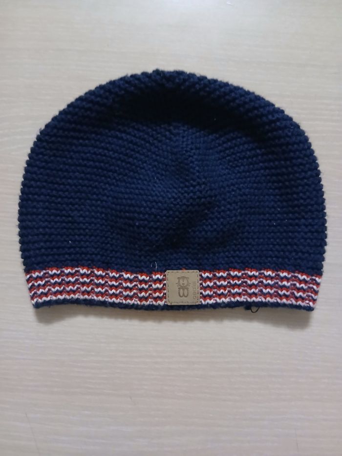 Bonnet garcon en coton,acrylique taille 3 mois marque obaibi - photo numéro 2