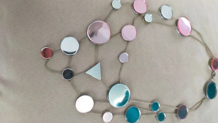 Collier Miroirs Géométriques – Collection Nuances de Rose - photo numéro 3