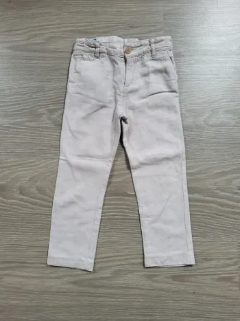 Pantalon lin beige 3 ans