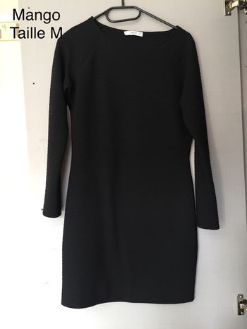 Robe noire manches longues Mango Taille M