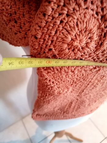 Top crock haut sans manches en crochet 100 %coton taille S. Neuf 