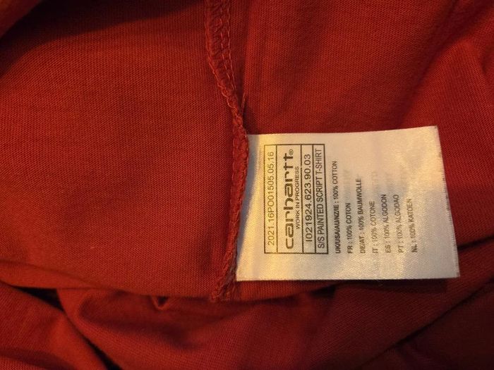 t-shirt Carhartt rouge taille Xs - photo numéro 5