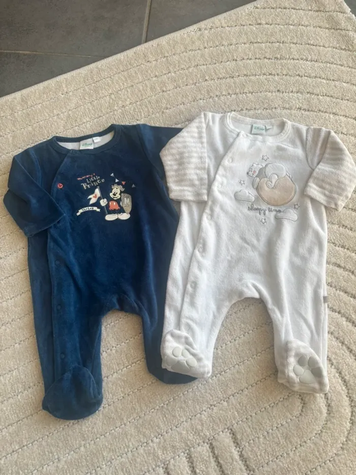 Lot de 2 pyjamas bébé Disney baby 3M