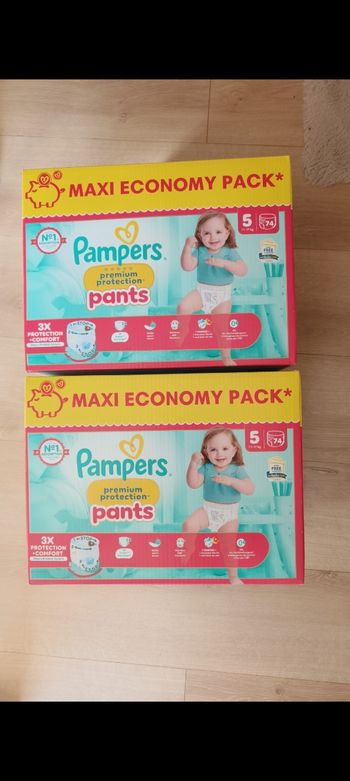 2 maxis economy packs Pampers premium protection pants taille 5