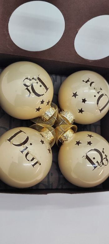 Boule de noël beige et maron