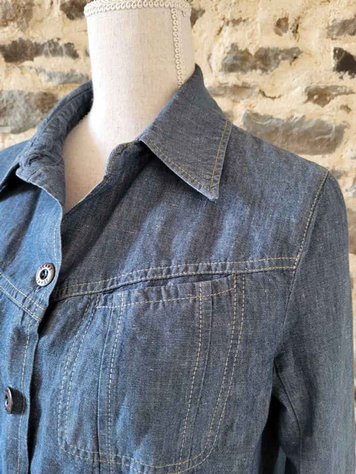 Veste en jean légère bleue Yugane Taille 40 42 - photo numéro 3