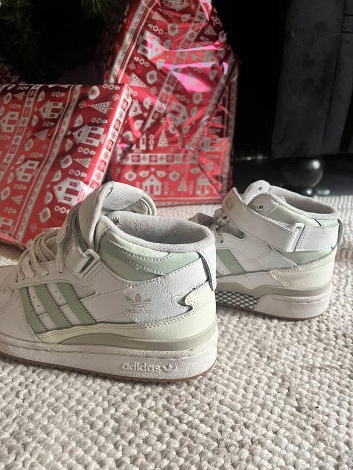 Adidas forum mid vert blanc taille 38 - photo numéro 4