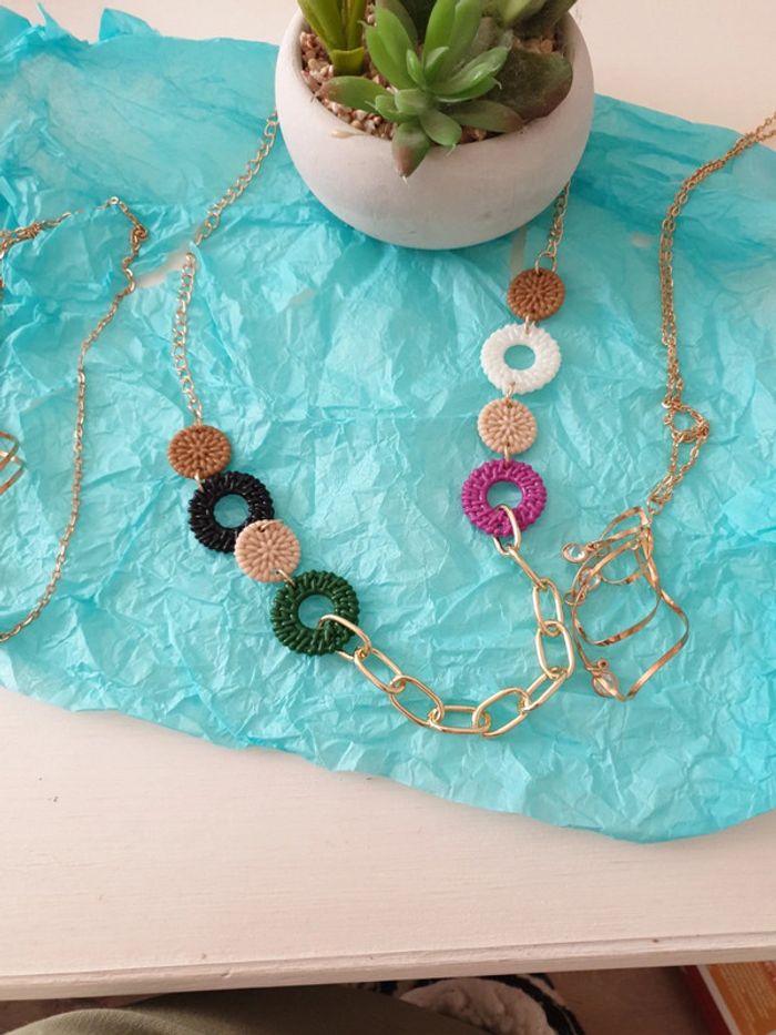 Lot 3 colliers fantaisies neufs - photo numéro 4