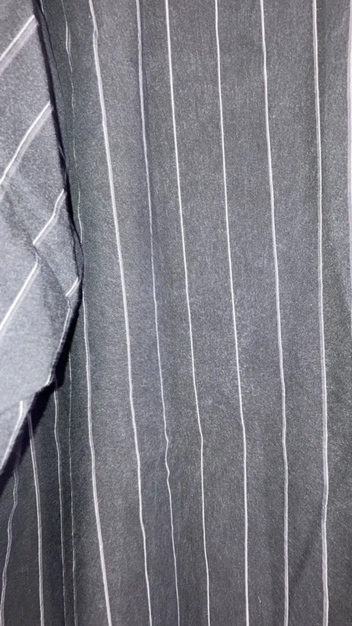 Chemise homme manches longues noire rayures blanches 41/42 Soft Grey - photo numéro 5