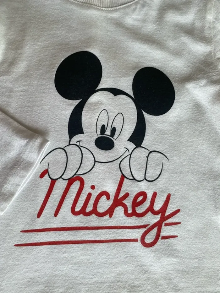 Tee-shirt manche longue mi-saison Mickey bébé mixte 12 mois Disney Baby - photo numéro 2