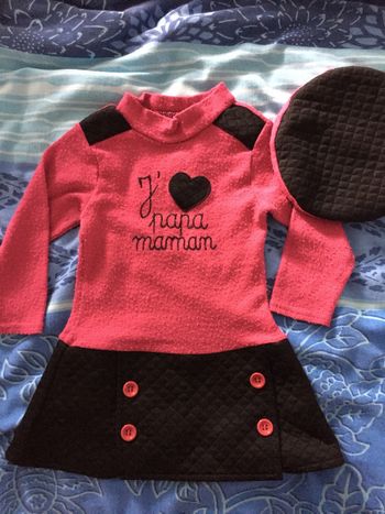 robe 18 mois avec son bonnet