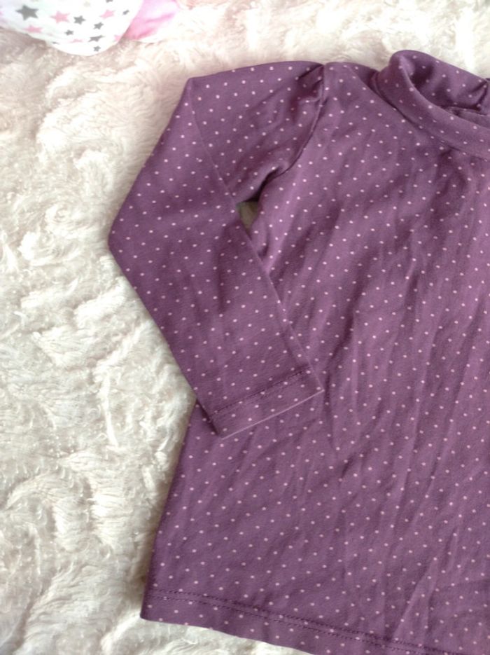 Sous pull col roulé à pois Fille 9 mois In Extenso - photo numéro 3