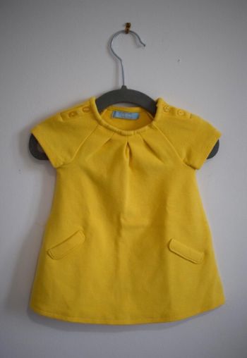 Robe manches courtes jaune 3 mois