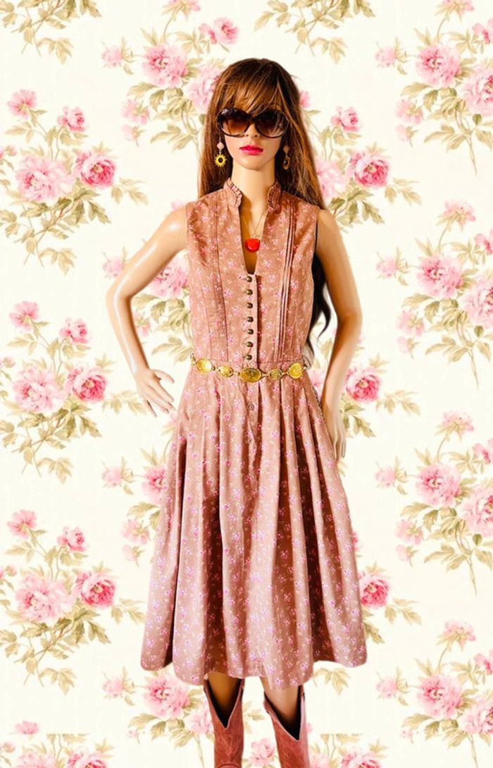 💐Magnifique robe vintage autrichienne cottagecore fairycore Distler floral dress💐 - photo numéro 4