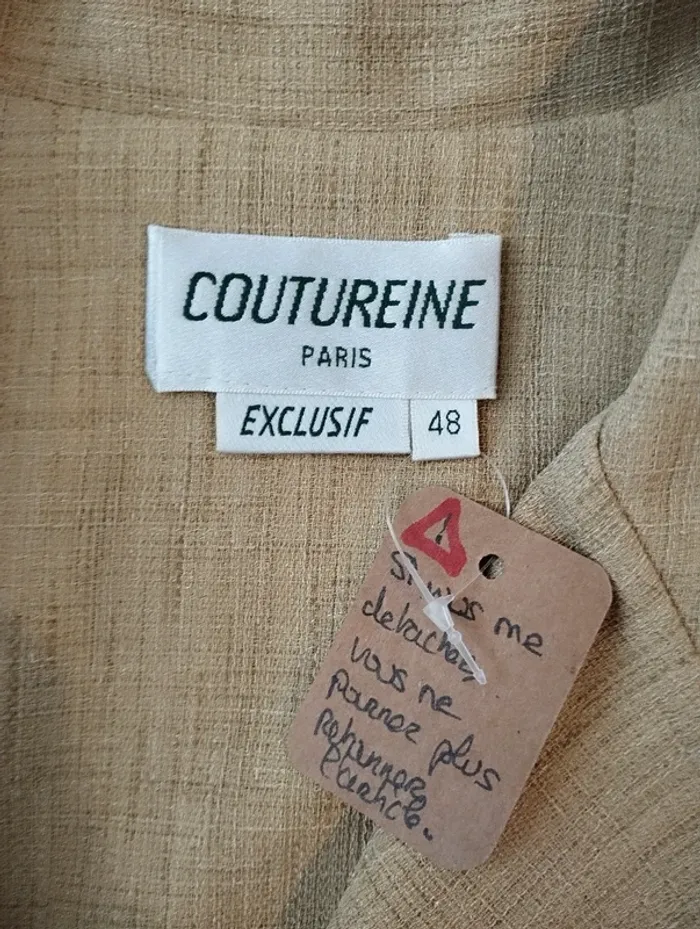 Chemise épaisse ou blazer Made in France taille 44 vintage Coutureine - photo numéro 9